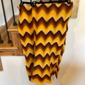 Vintage Hand Knit Afghan